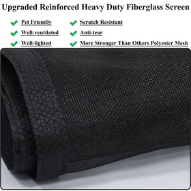 Top reinforcement line on Mpmedo screen to prevent ripping