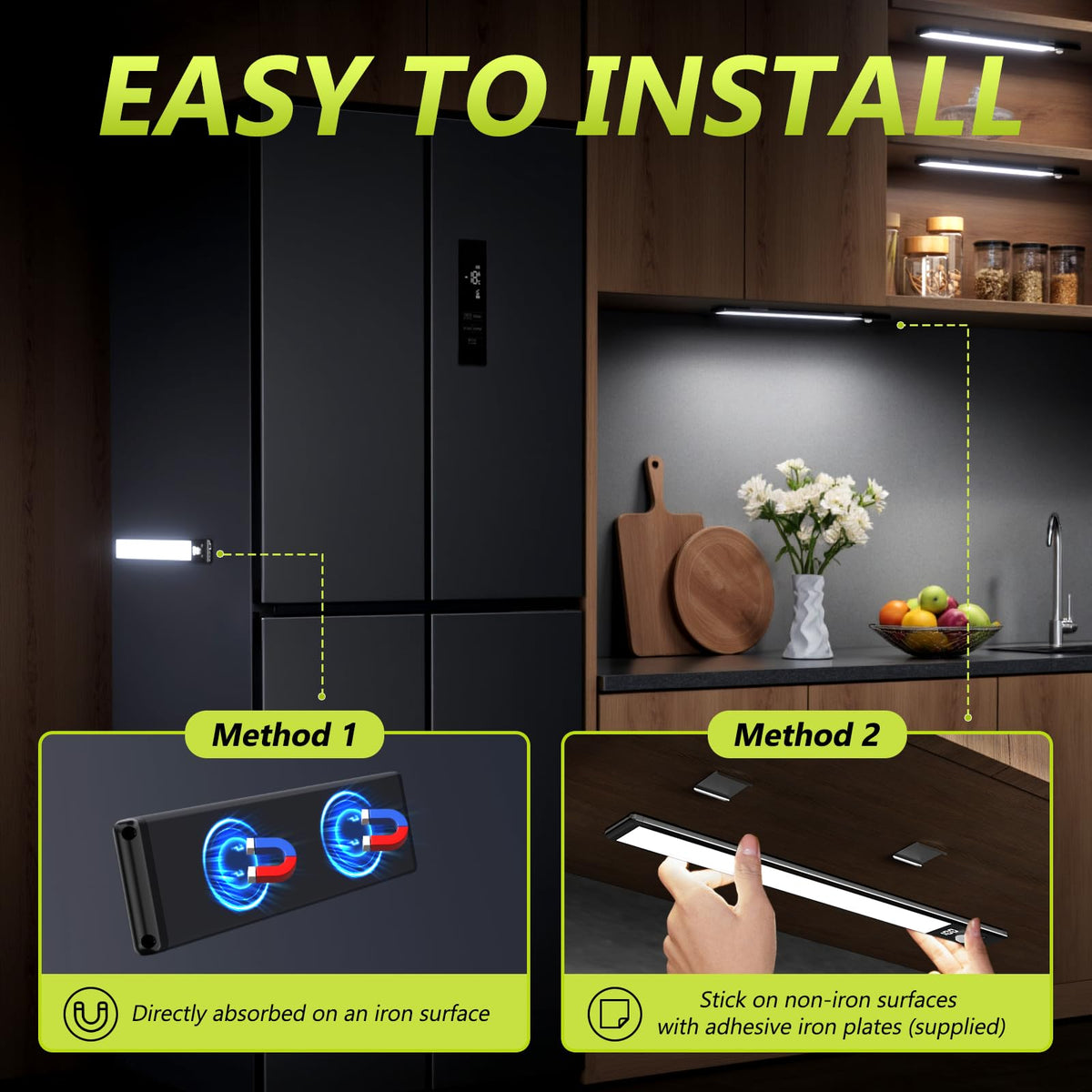 Mpotmiy energy-saving auto-off under-cabinet light conserves energy