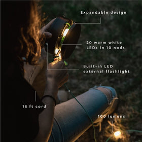 Detachable unit of MPOWERD Luci solar string lights for easy charging when detached