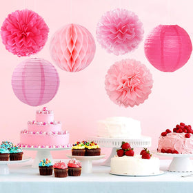 Mprocherify 8-inch pink honeycomb pieces add dimensional charm