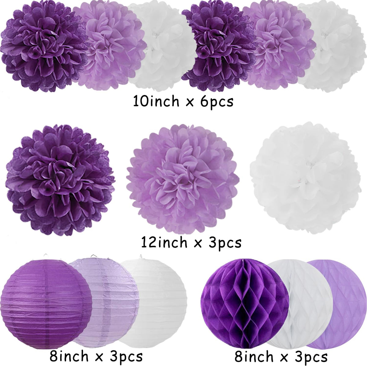 Mprocherify photography backdrop decor with purple white accents