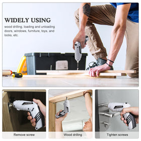 MQFORU compact screwdriver with bit set shown in-use with stored accessories.