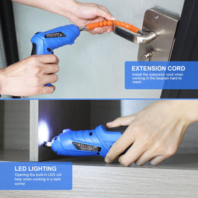MQFORU built-in LED light illuminates dark work areas