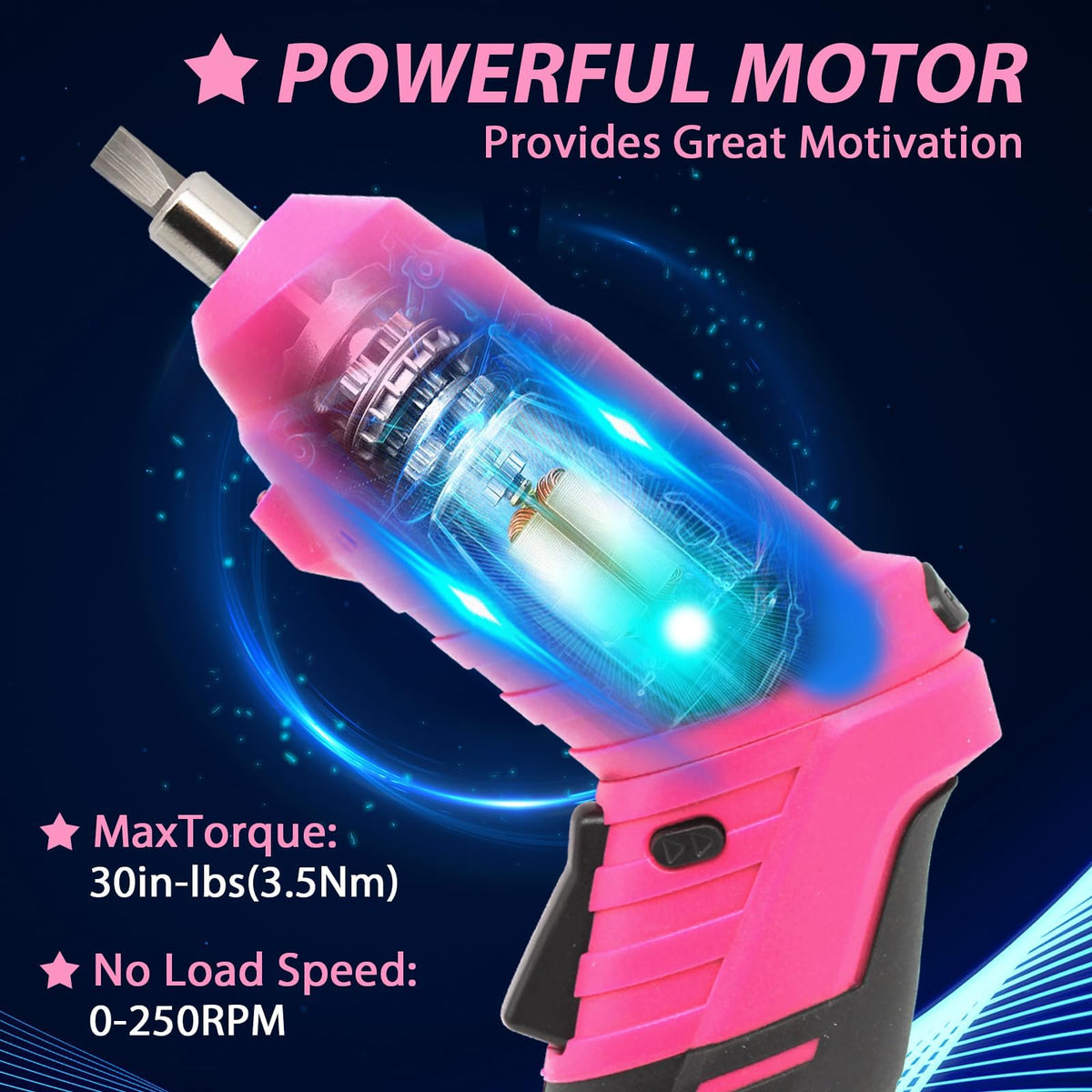 MQFORU USB charging option for quick recharges