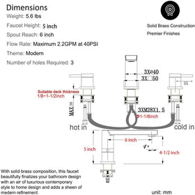 US standard hot and cold supply lines enable simple connections.