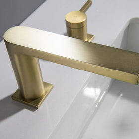 Brushed gold finish adds premium style to contemporary bathrooms.