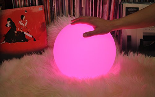 Mr.Go floatable glow ball for decorative poolside lighting.