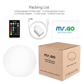 Mr.Go multi-color settings tailor mood to any room.