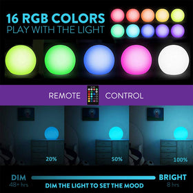 Mr.Go RGB color-cycle light creates dynamic ambiance for parties.