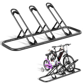 Mr IRONSTONE bike rack front view shows sturdy steel construction for secure storage.