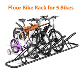 Mr IRONSTONE five-slot rack organizes bikes in a garage