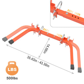 Mr IRONSTONE stabilizer with U-bolt mounting secures ladders quickly and firmly.