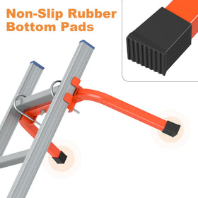 Mr IRONSTONE roof gutter use illustrates four-point contact for balanced loads.