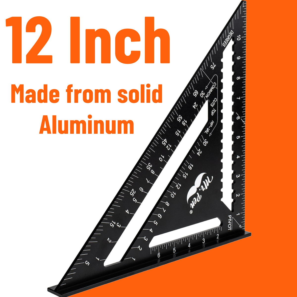 Mr. Pen aluminum rafter square aids roofing and framing accuracy.
