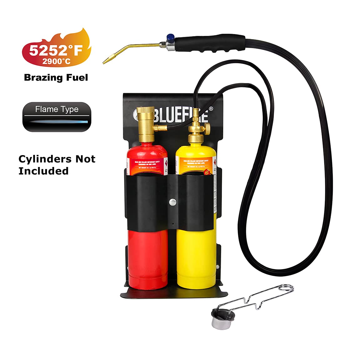 MR. TORCH BLUEFIRE pin-point burner tip enables precise cuts and joints
