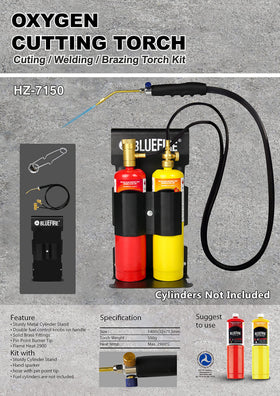 MR. TORCH BLUEFIRE solid brass fittings ensure durable, reliable connections