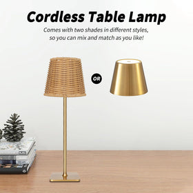 Mr. White cordless table lamp with IP54 rating for outdoor durability.