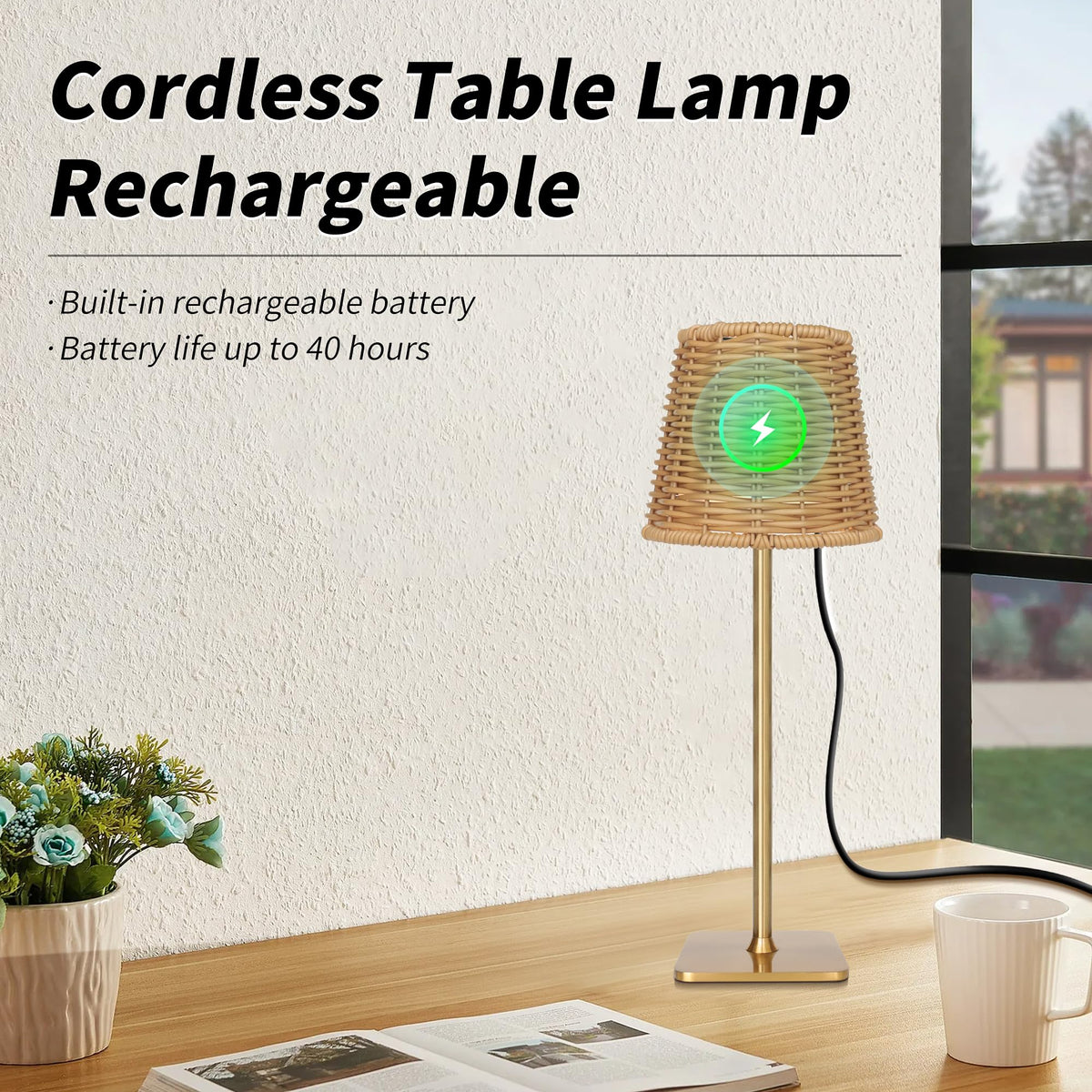Mr. White patio dining lamp adds warm light to al fresco meals.