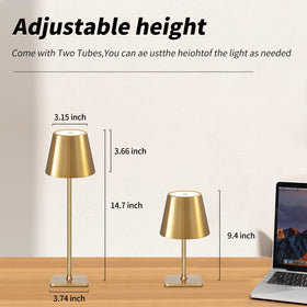 Mr. White rechargeable lamp charging via USB-C for quick setup.