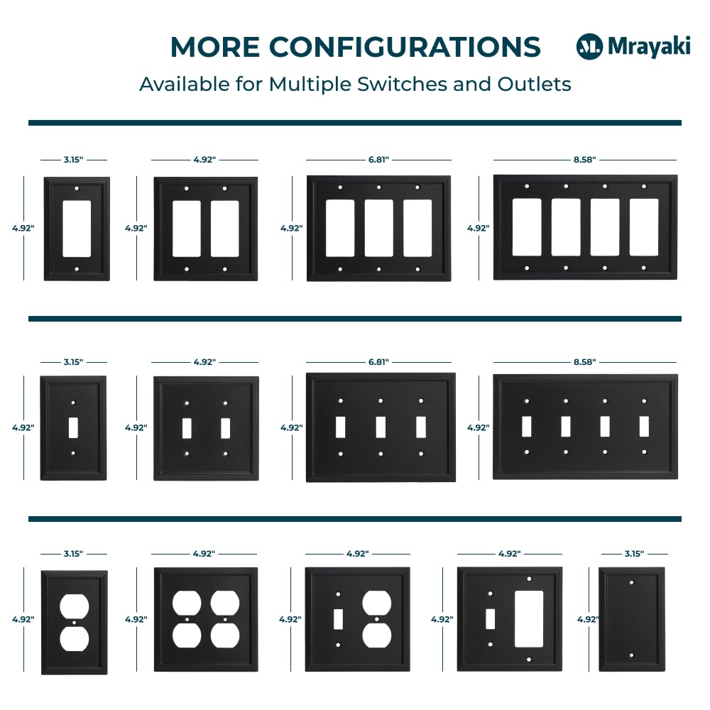 Mrayaki wall plate with screws included for quick installation