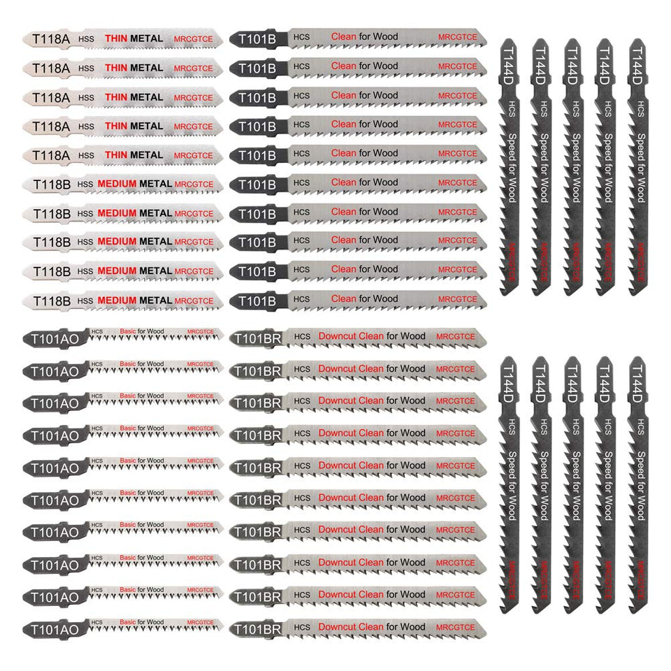 MRCGTCE 50-piece blades set stored in a rugged case for quick access.