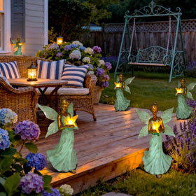 MRHEPHAESTUS angel garden statue display for serene focal point
