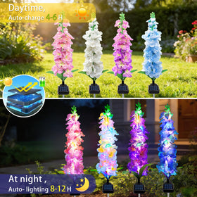 MRHEPHAESTUS solar delphinium blue bloom creates vibrant outdoor accents