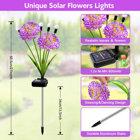 MRHEPHAESTUS solar firefly lights sway softly, adding motion to your garden at night.