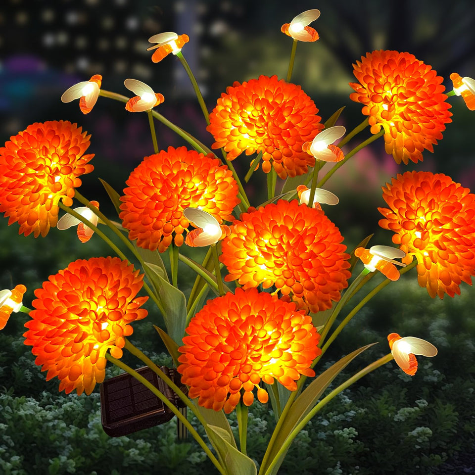 MRHEPHAESTUS solar swaying flower light adds romantic ambiance to your garden at night