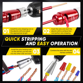 Mriykio drill connector attached securely for guided stripping