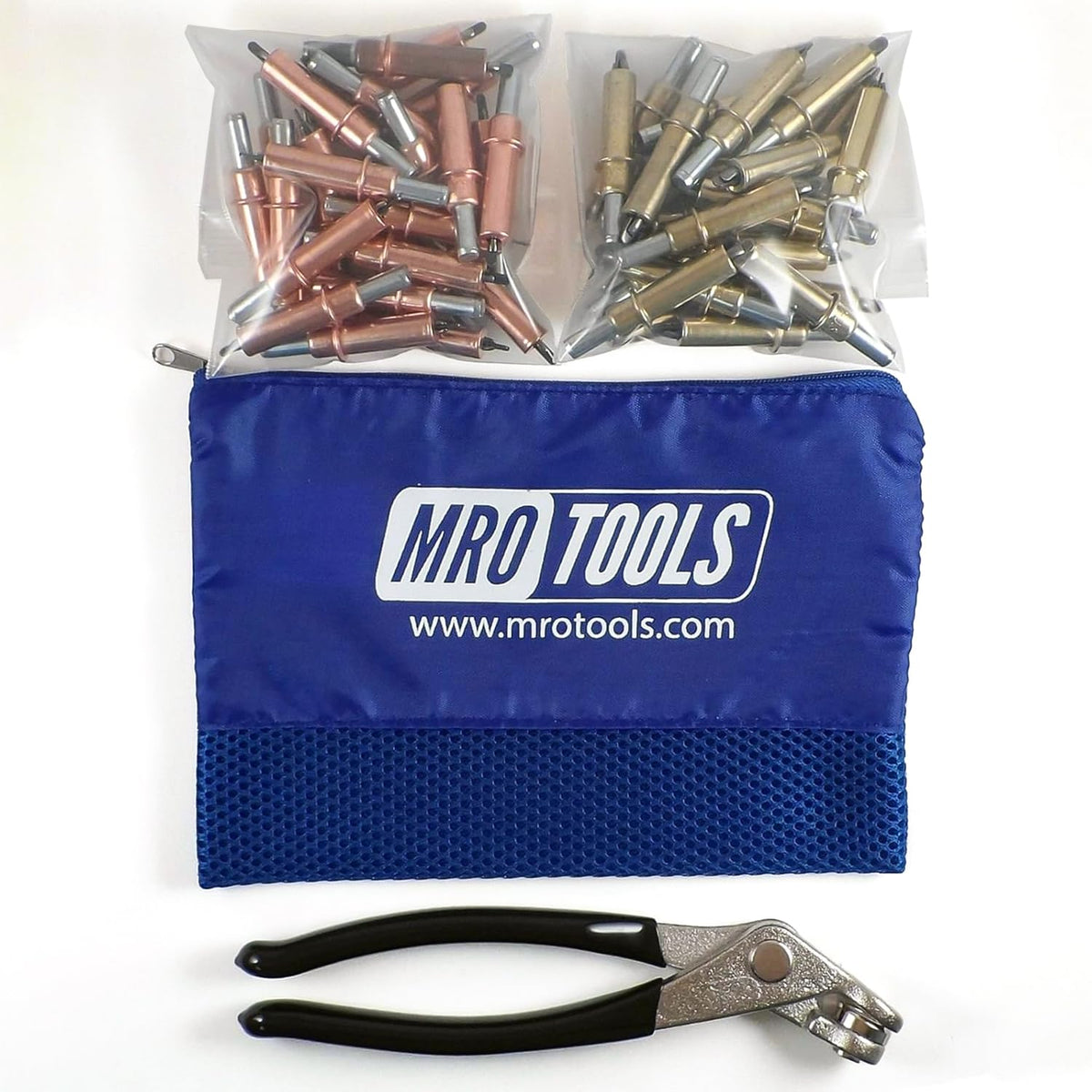 MRO Tools Cleco fasteners kit with pliers and carry bag for automotive body work