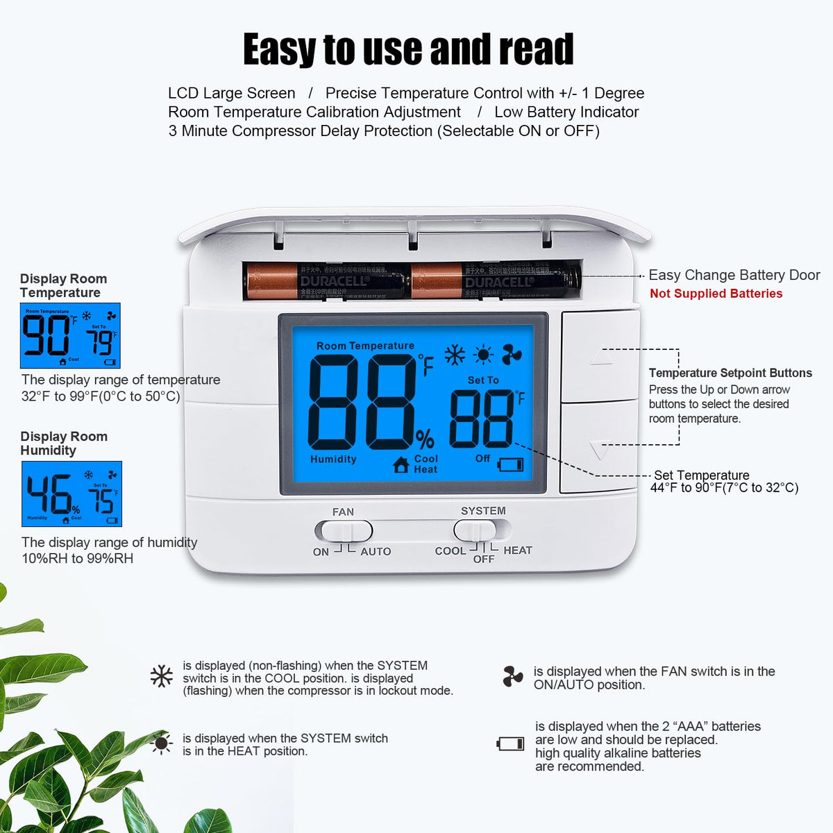 Mroinge thermostat powered by 24VAC or batteries, no C-wire needed