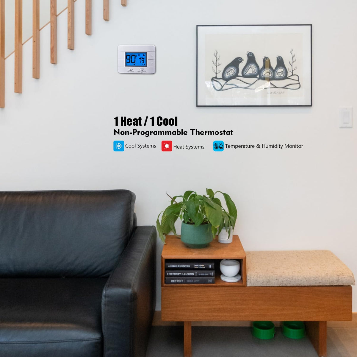 Mroinge thermostat single-stage setup for reliable heating and cooling control