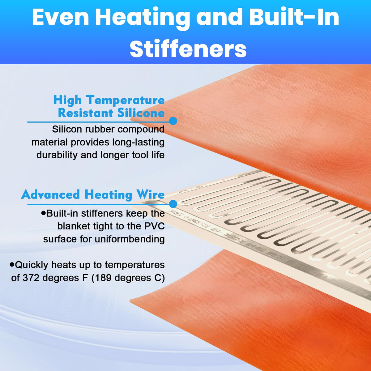 Reinforced wiring and long cable on the Mrolik PVC heat blanket