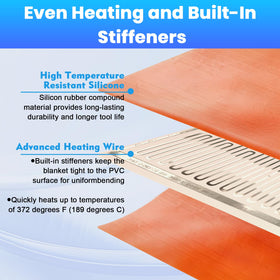 Reinforced wiring and long cable on the Mrolik PVC heat blanket