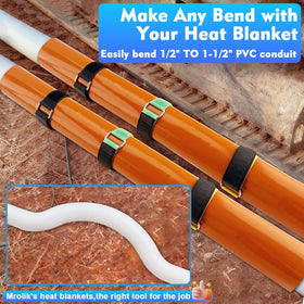 Packaging and warranty information for the Mrolik PVC heat blanket