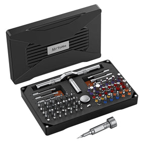 MrToNo 74-in-1 magnetic screwdriver set case with organized storage
