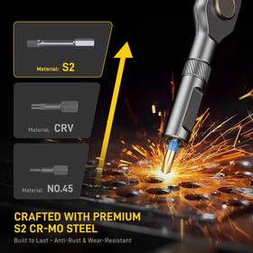 MrToNo ergonomic aluminum handle for comfortable use.