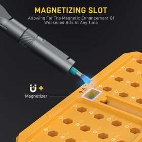 MrToNo magnetic bit storage chamber recharges magnetism for lasting grip.
