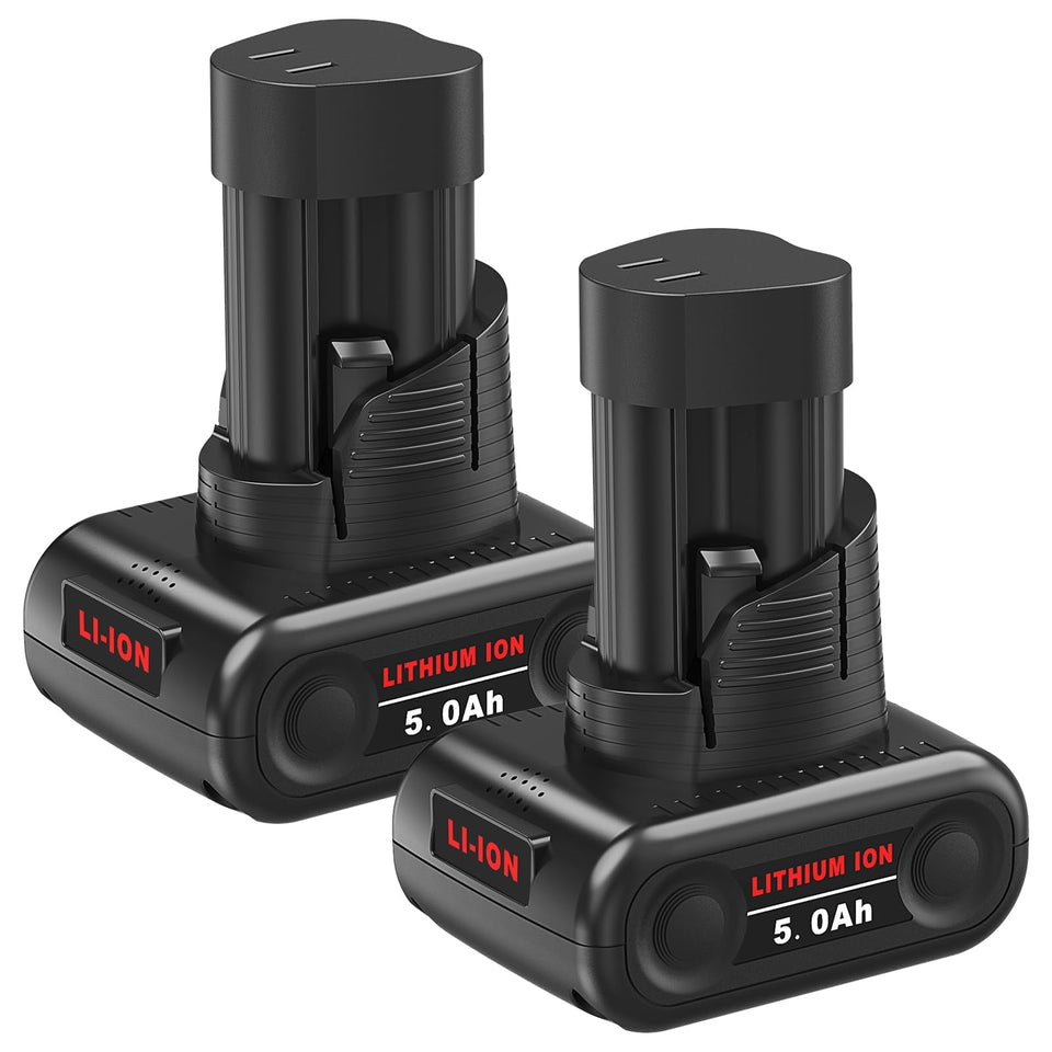 Mrupoo 12V 5.0Ah battery front view for extended runtime
