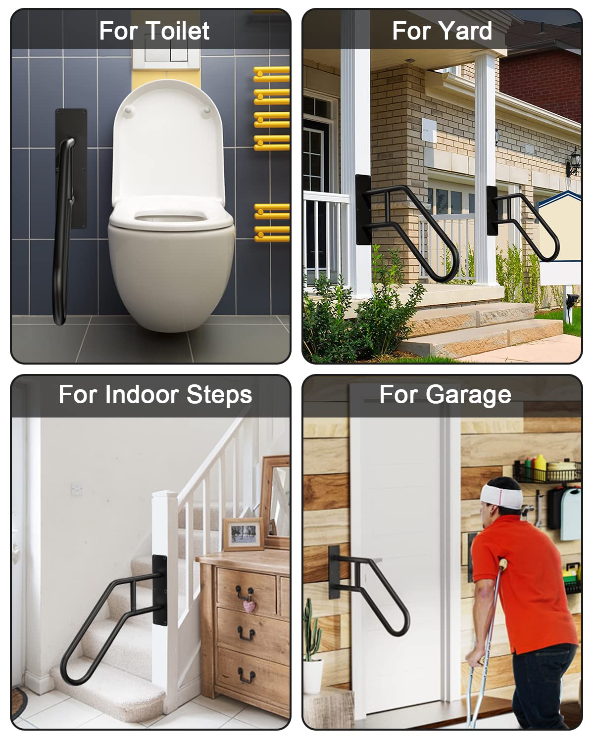 Mrupoo easy-install handrail helps quick, confident setup.