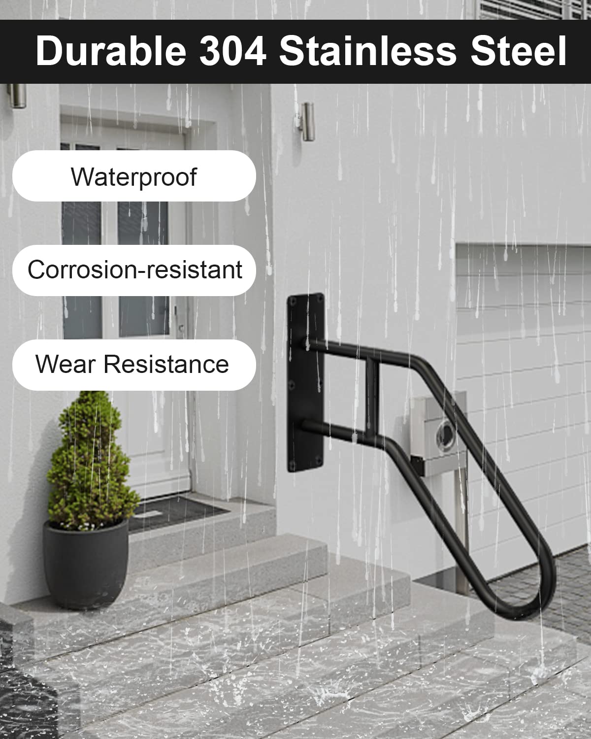 Mrupoo stair rail indoor wall mounted provides stable access for daily use.
