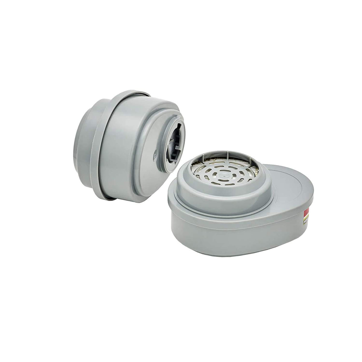 Bayonet mount close-up on MSA Advantage cartridge for easy twist-lock installation.