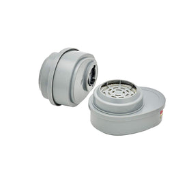 Bayonet mount close-up on MSA Advantage cartridge for easy twist-lock installation.