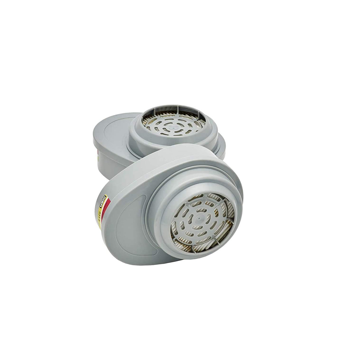 MSA Advantage P100 cartridge side view showing secure attachment and facepiece compatibility.