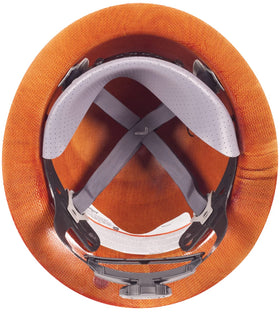 MSA Fas-Trac III flush tabs reduce contact pressure on the scalp