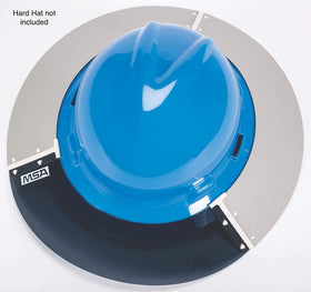 MSA polyurethane brim extender increases sun protection for long work shifts.