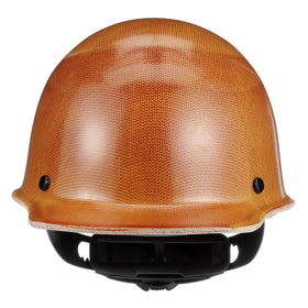 MSA Skullgard cap rear view emphasizes flush rear lugs to reduce pressure points during shifts.