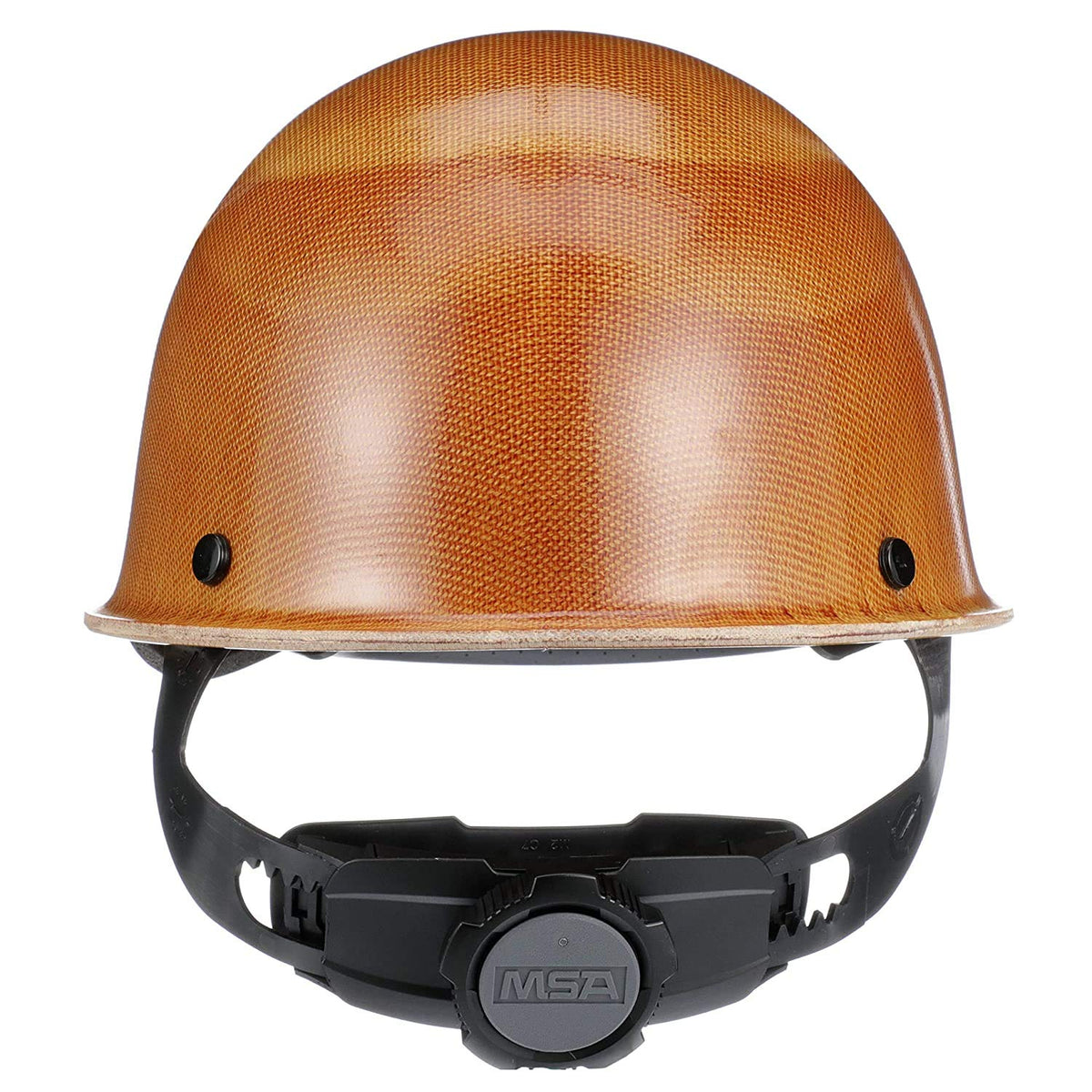 MSA Skullgard Fas-Trac III suspension close-up illustrates comfortable, long-wear protection.