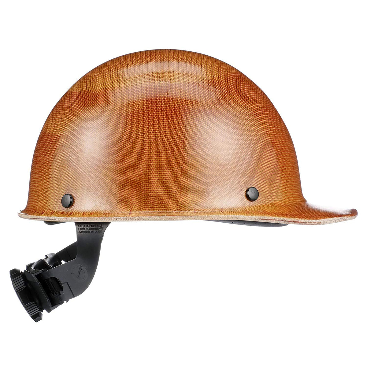 MSA Skullgard phenolic shell close-up demonstrates the tough, heat-resistant surface.